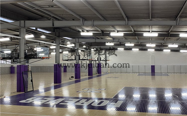 杭州曼巴篮球中心木地板项目-凯洁实木运动地板