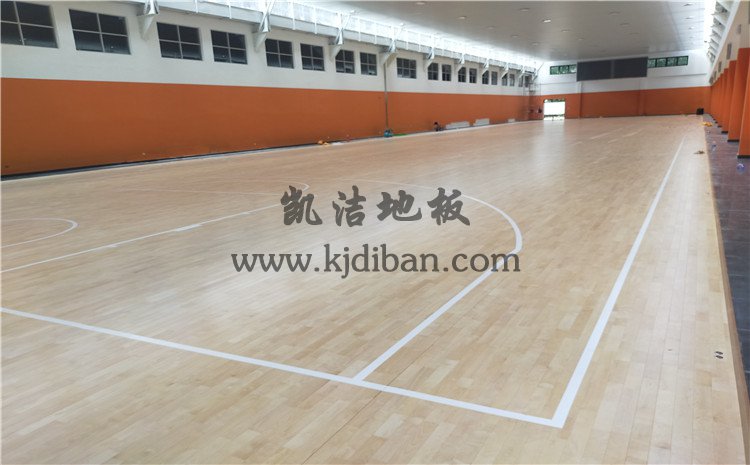 广州长大公路培训学校篮球馆木地板项目-凯洁实木运动地板